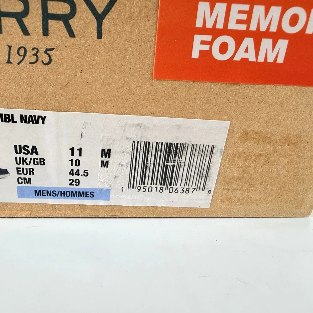 Sperry Surveyor 2-Eye TMBL Navy Leather Boat Shoes Men's Size 11 NIB